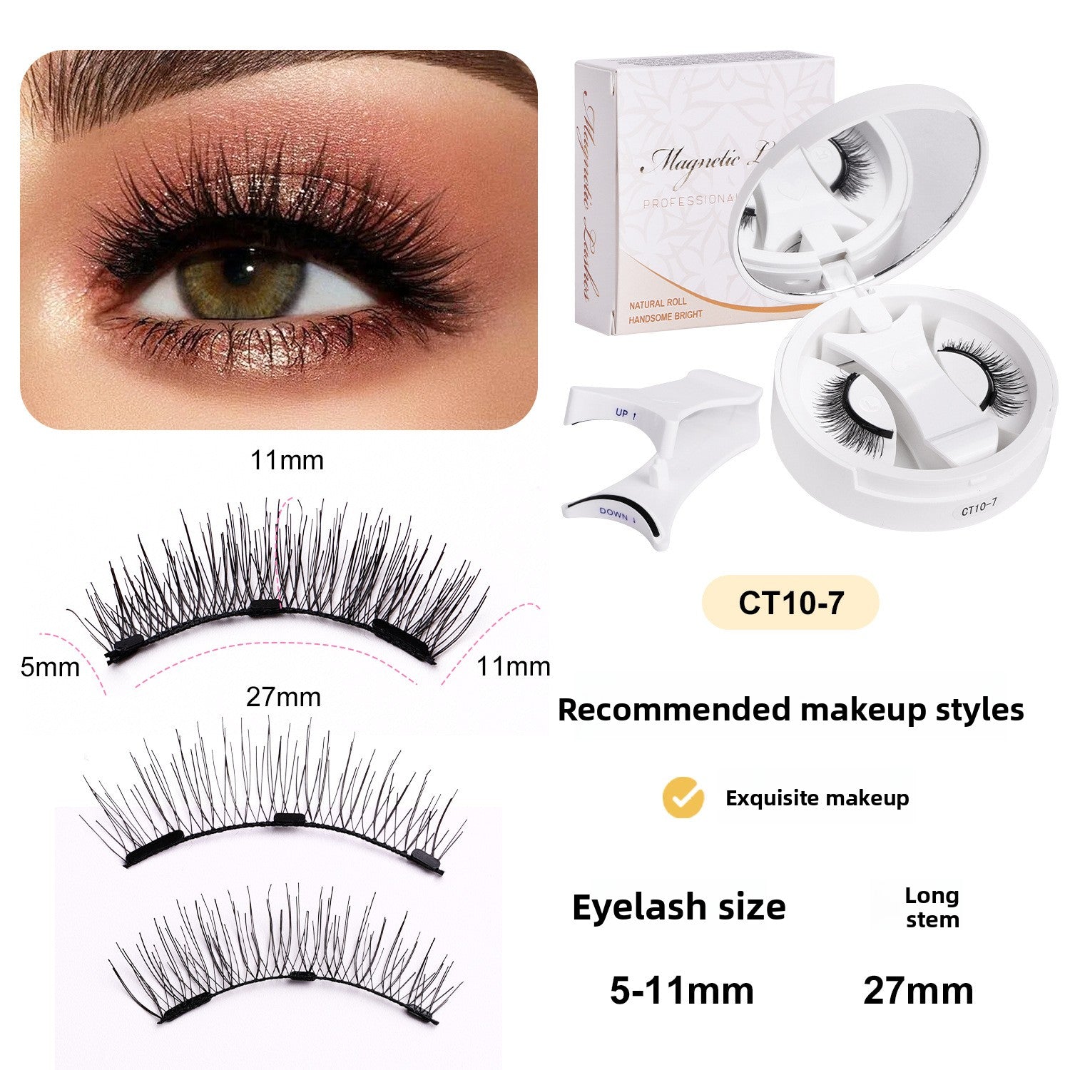 Magnetic False Eyelashes Set with Storage Box