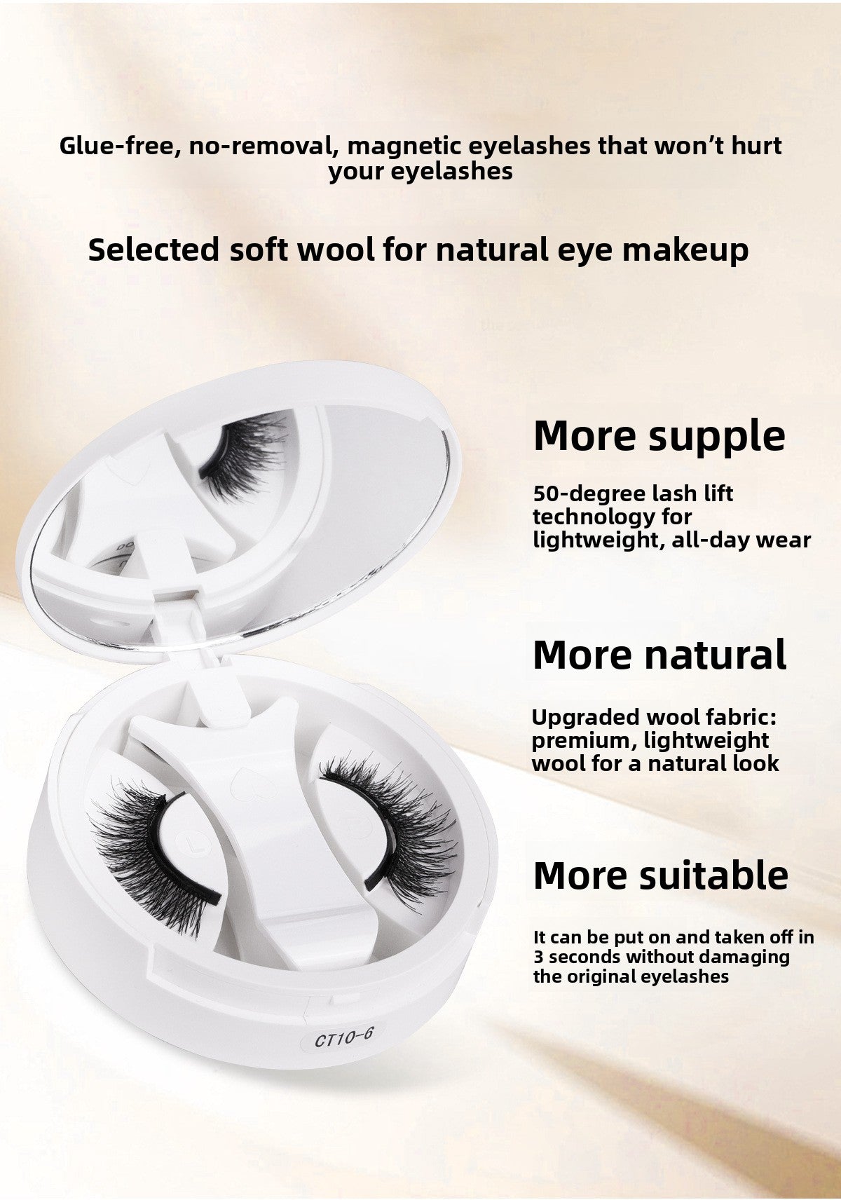 Magnetic False Eyelashes Set with Storage Box