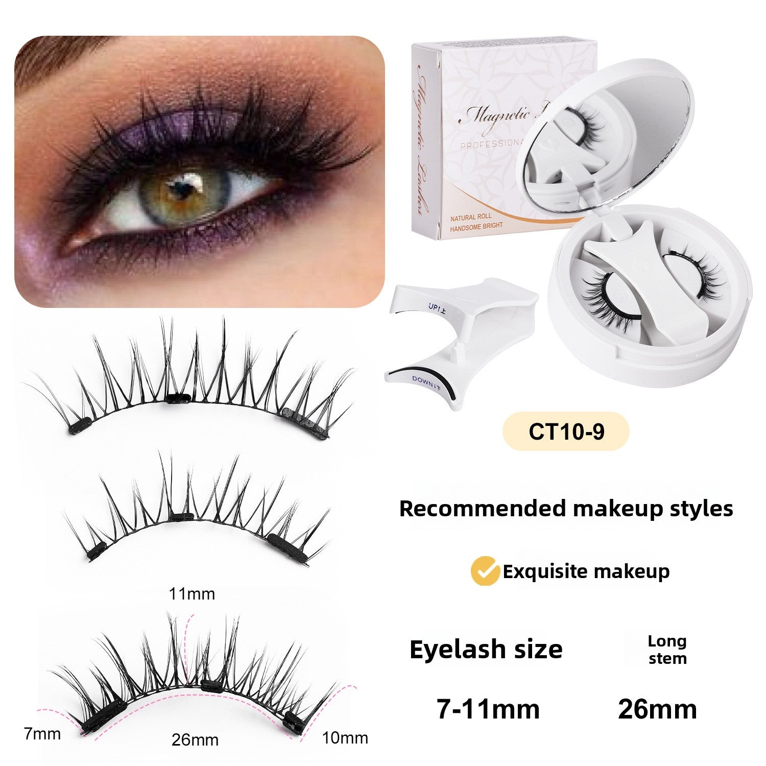 Magnetic False Eyelashes Set with Storage Box