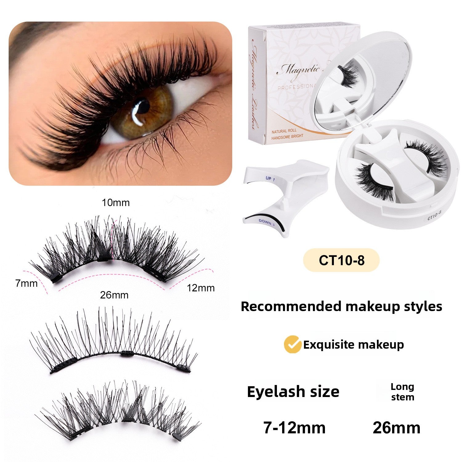 Magnetic False Eyelashes Set with Storage Box
