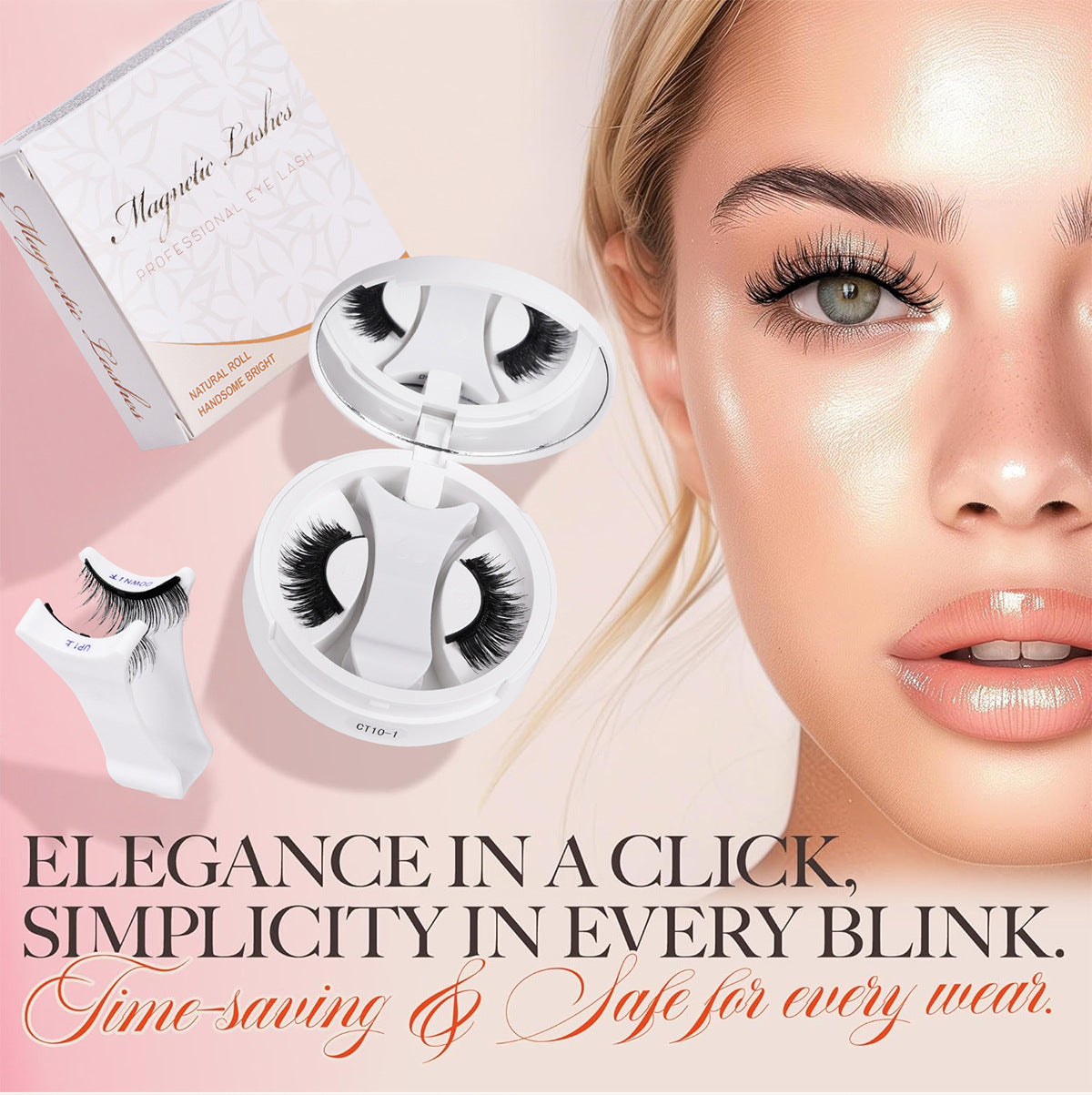 Magnetic False Eyelashes Set with Storage Box