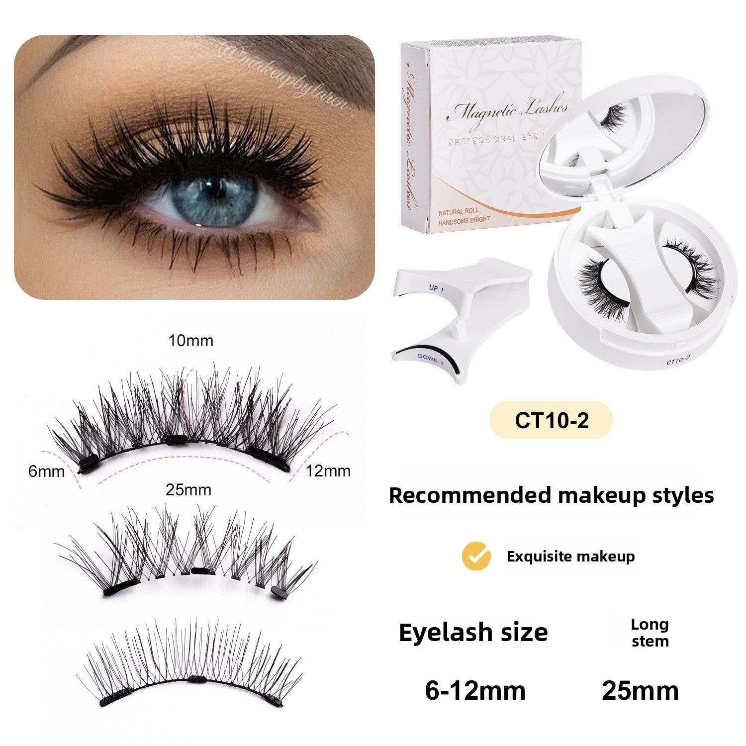 Magnetic False Eyelashes Set with Storage Box