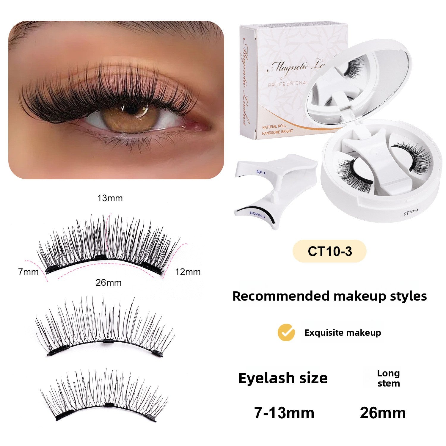 Magnetic False Eyelashes Set with Storage Box